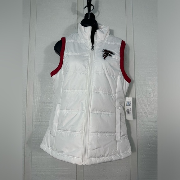 NFL Atlanta Falcons Women’s Puffer Vest Size Medium NWT - Picture 1 of 7